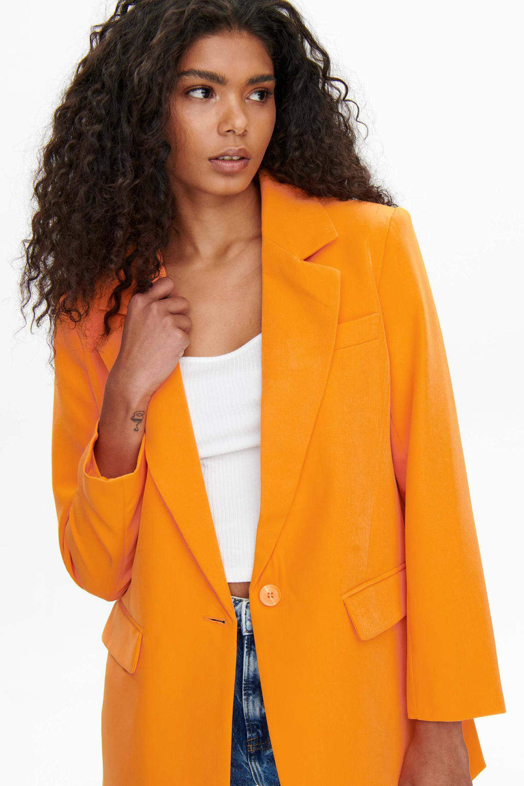 Blazer Classico ONLY Donna - Slim Fit, Poliestere Ed Elastan - Colore Berry - Abbottonatura Frontale - Foto 5