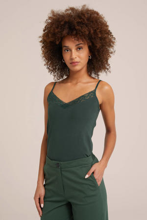 singlet met kant groen