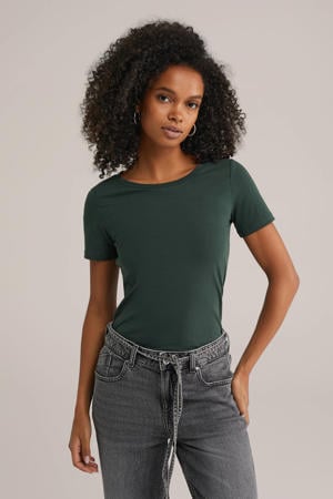 T-shirt donkergroen