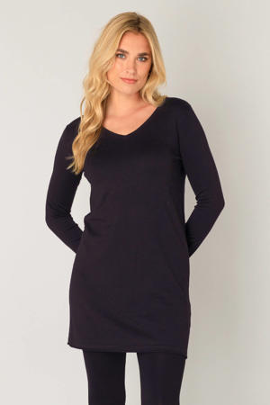 fijngebreide tuniektop Yola donkerblauw