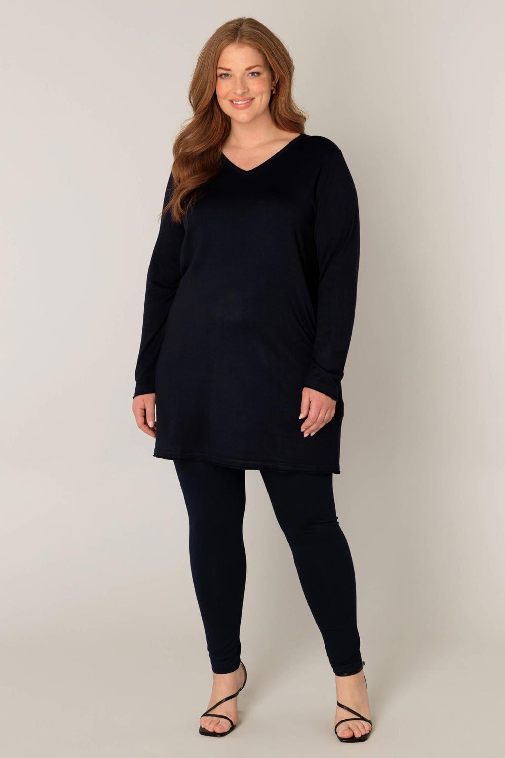 Base Level Curvy top Anine donkerblauw