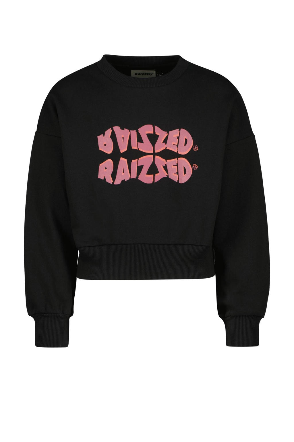 Raizzed sweater met logo zwart