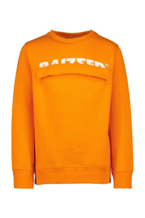 sweater met tekst oranje