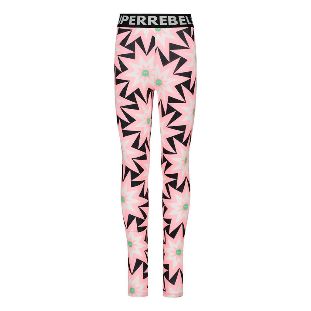 superrebel-legging-pearl-van-polyester-roze-zwart-wehkamp
