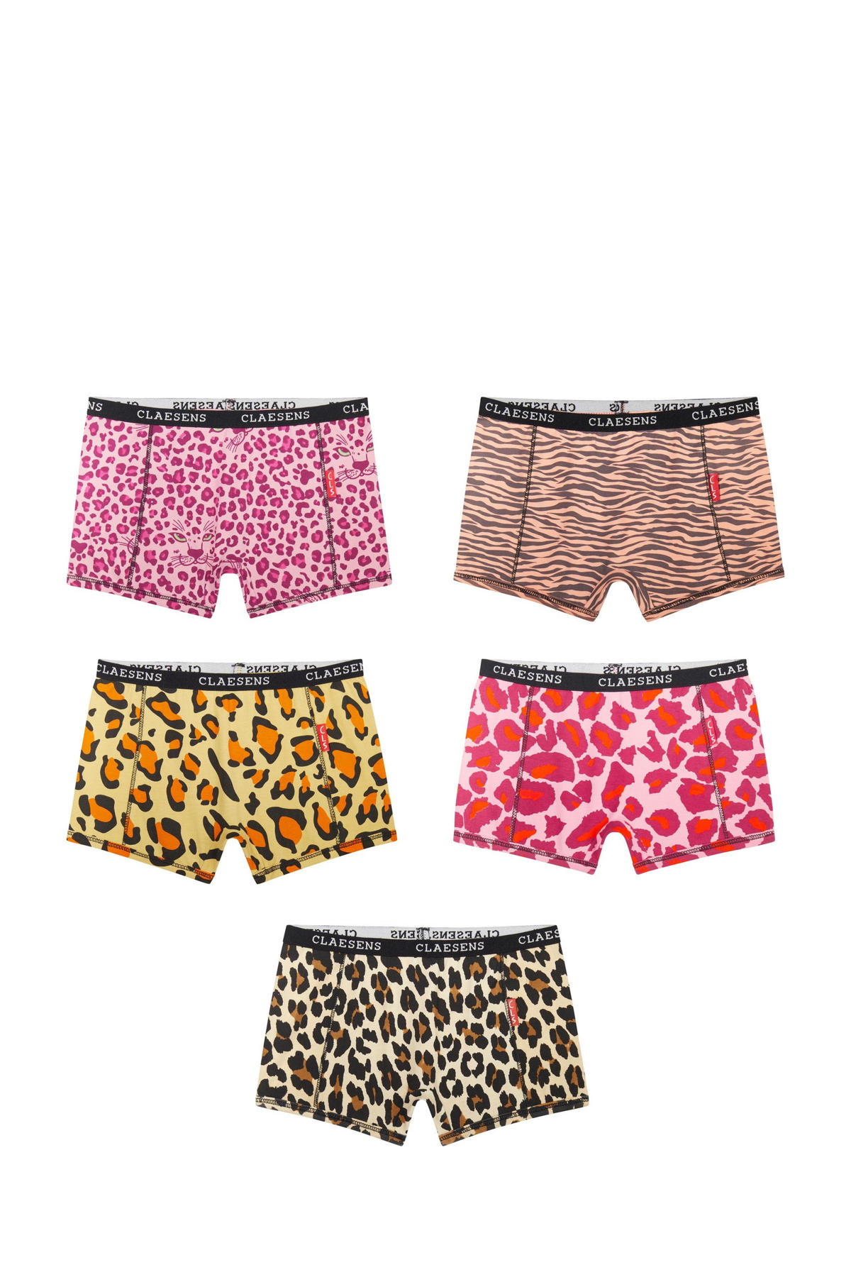 Claesen's boxershort set van geel/roze/bruin wehkamp