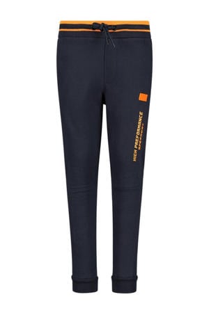 regular fit joggingbroek Lex donkerblauw/oranje