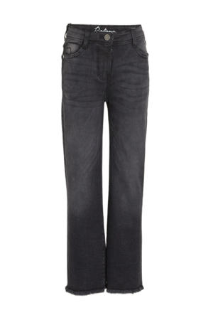 high waist wide leg jeans Missour black denim