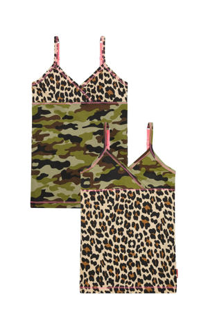 hemd - set van 2 camouflage/panter