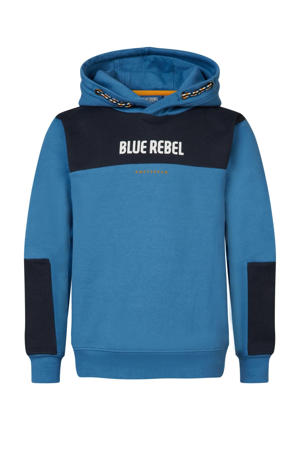 hoodie blauw/zwart