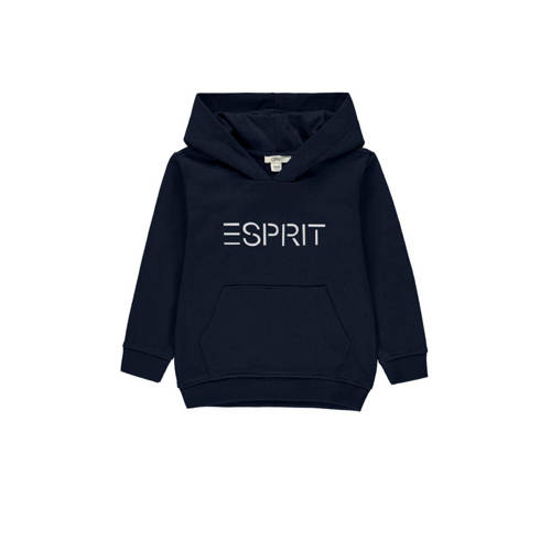 ESPRIT hoodie met logo donkerblauw
