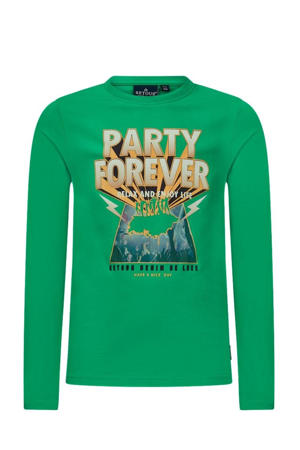 longsleeve Solange met printopdruk heldergroen