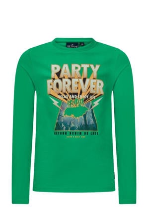 longsleeve Solange met printopdruk heldergroen