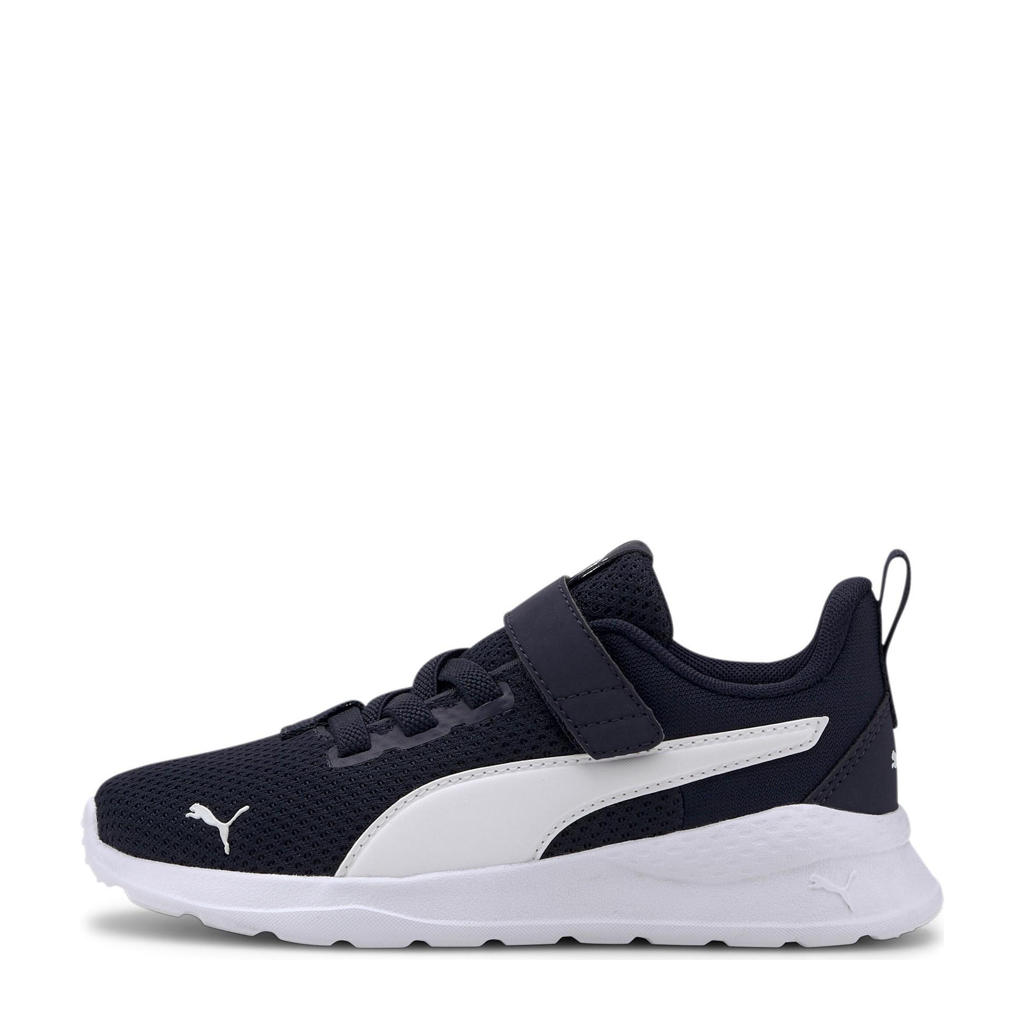 Zwart en witte jongens en meisjes Puma Anzarun Lite sneakers van mesh-imitatie suede/voering: mesh/voetbed: eva met veters