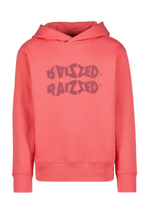 hoodie met logo roze/zwart
