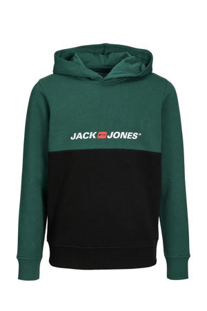 hoodie JORCORPS met logo donkergroen/zwart