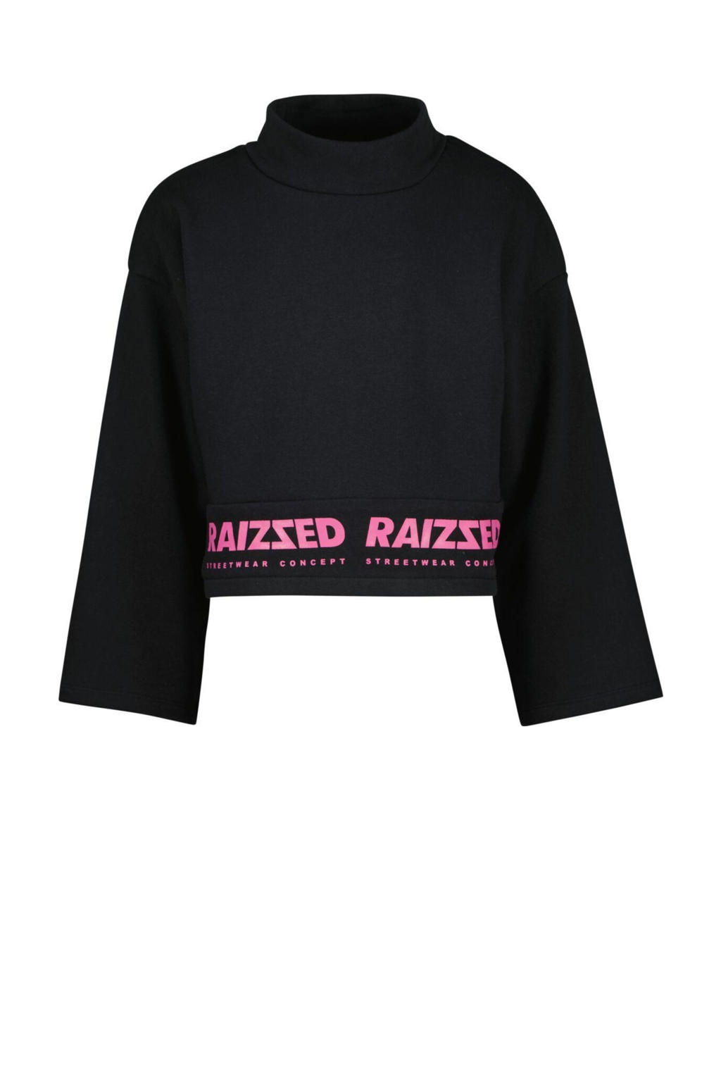 Raizzed sweater met logo zwart/roze
