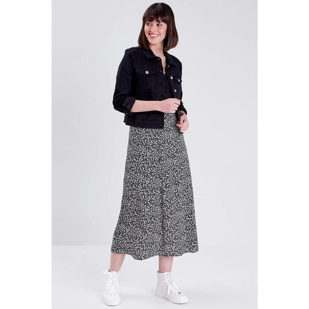 Dark blue denim dames Cache Cache spijkerjasje van denim met effen, lange mouwen, reverskraag en knoopsluiting