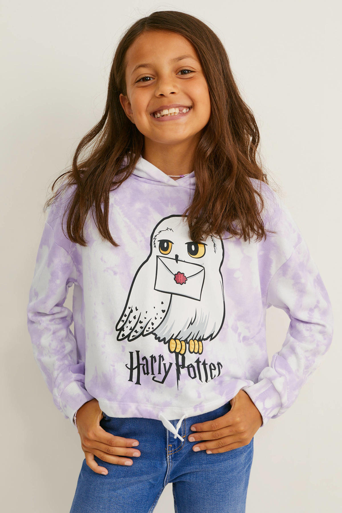 C&A Potter hoodie lila/wit wehkamp