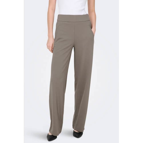JDY high waist wide leg broek JDYLOUISVILLE taupe afbeelding