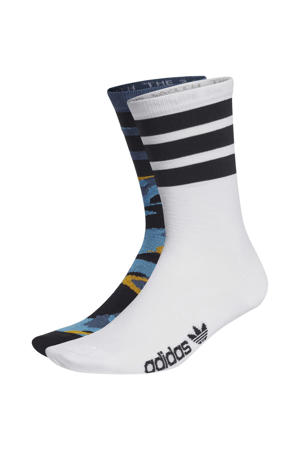 sokken Camo (set van 2) wit/zwart/blauw