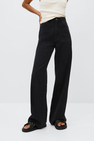 high waist loose fit jeans zwart