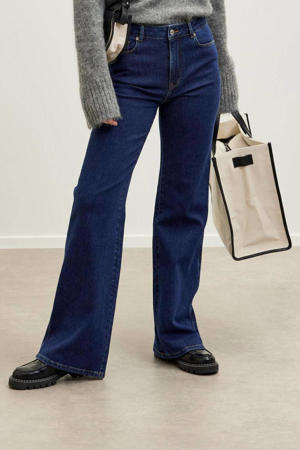 high waist flared jeans SLFBRIGITTE dark denim