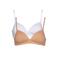 My Basic by After Eden voorgevormde katoenen bh zonder beugel (set van 2) - wit/beige