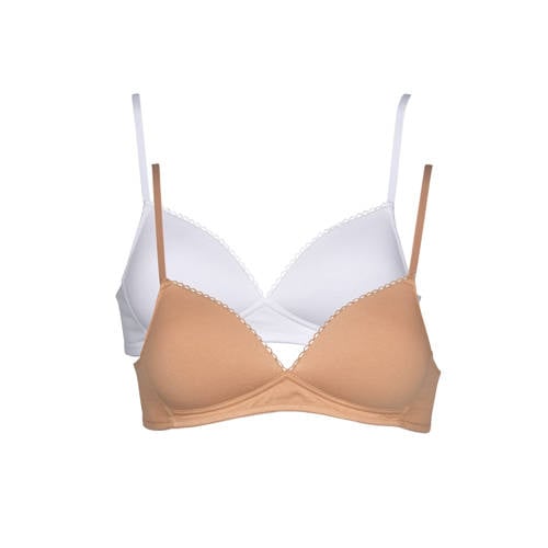 My Basic by After Eden voorgevormde bh zonder beugel (set van 2) wit/beige afbeelding