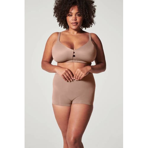 SPANX Ecocare Seamless Shaping seamless medium corrigerende Boyshort donkerbeige afbeelding
