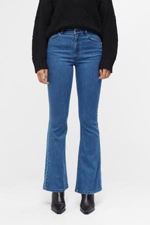high waist flared jeans OBJNAIA blauw