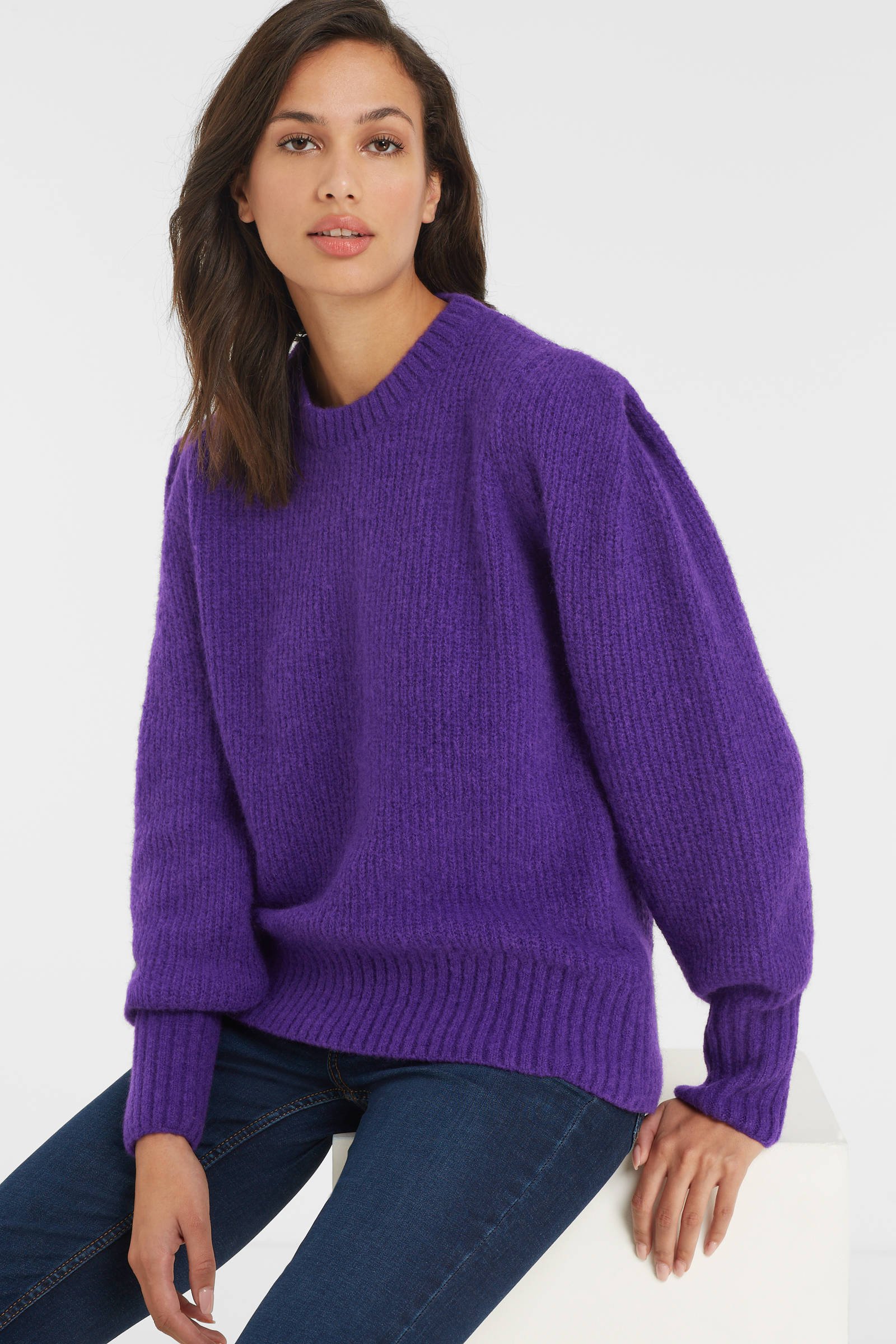 Mode Sweaters Gehaakte truien dariadéh dariad\u00e9h Gehaakte trui lila casual uitstraling 