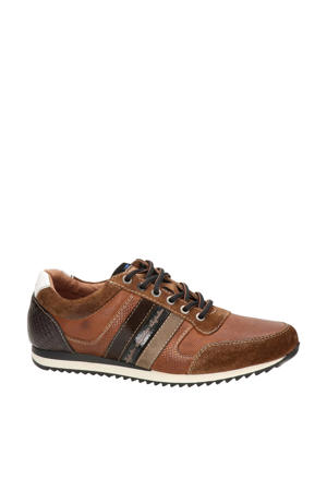 Camaro leren sneakers cognac