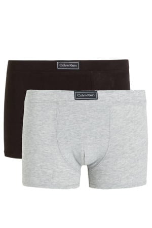   boxershort - set van 2 grijs melange/zwart