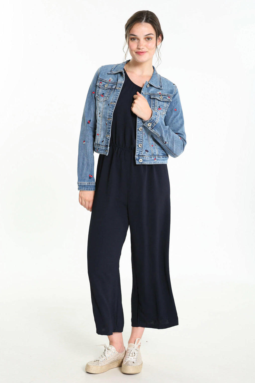 Dames Spijkerjasje, Casual Jasje Met 3/4 Mouwen Voor Dames, Retro Dames Spijkerjasje, Casual Jasje Met 3/4 Mouwen Voor Dames, Retro