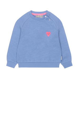 sweater Victoria met borduursels lichtblauw