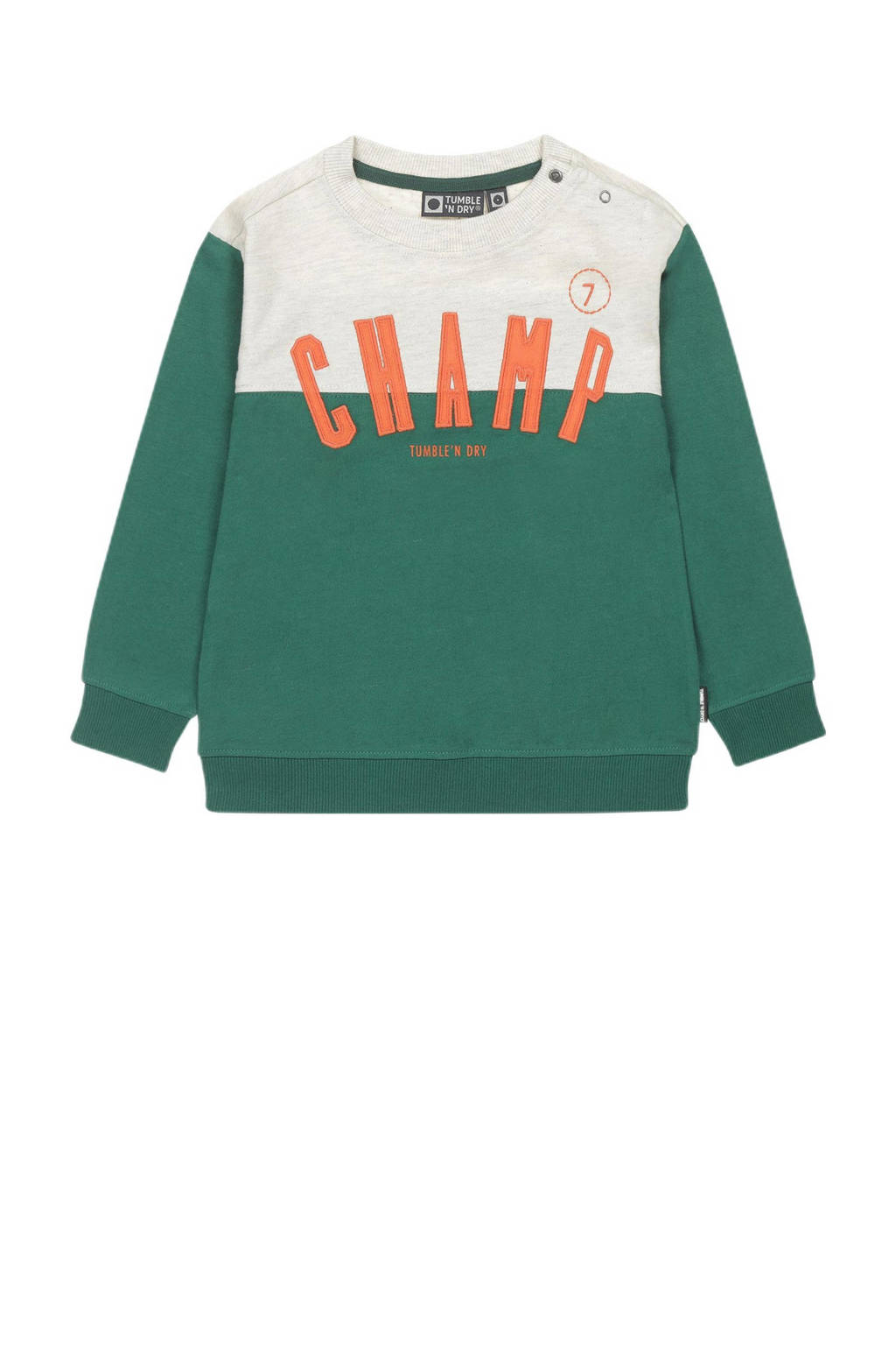 Tumble 'n Dry Lo sweater Michigan groen/grijs/oranje