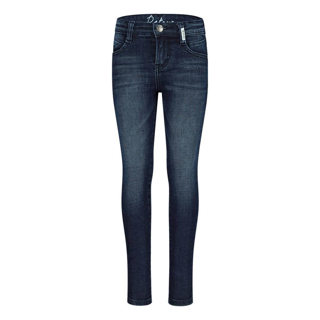 Dark blue denim meisjes Retour Jeans super skinny jeans dark blue van stretchdenim met effen