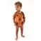 Wildfish romper met all over print oranjebruin/zwart