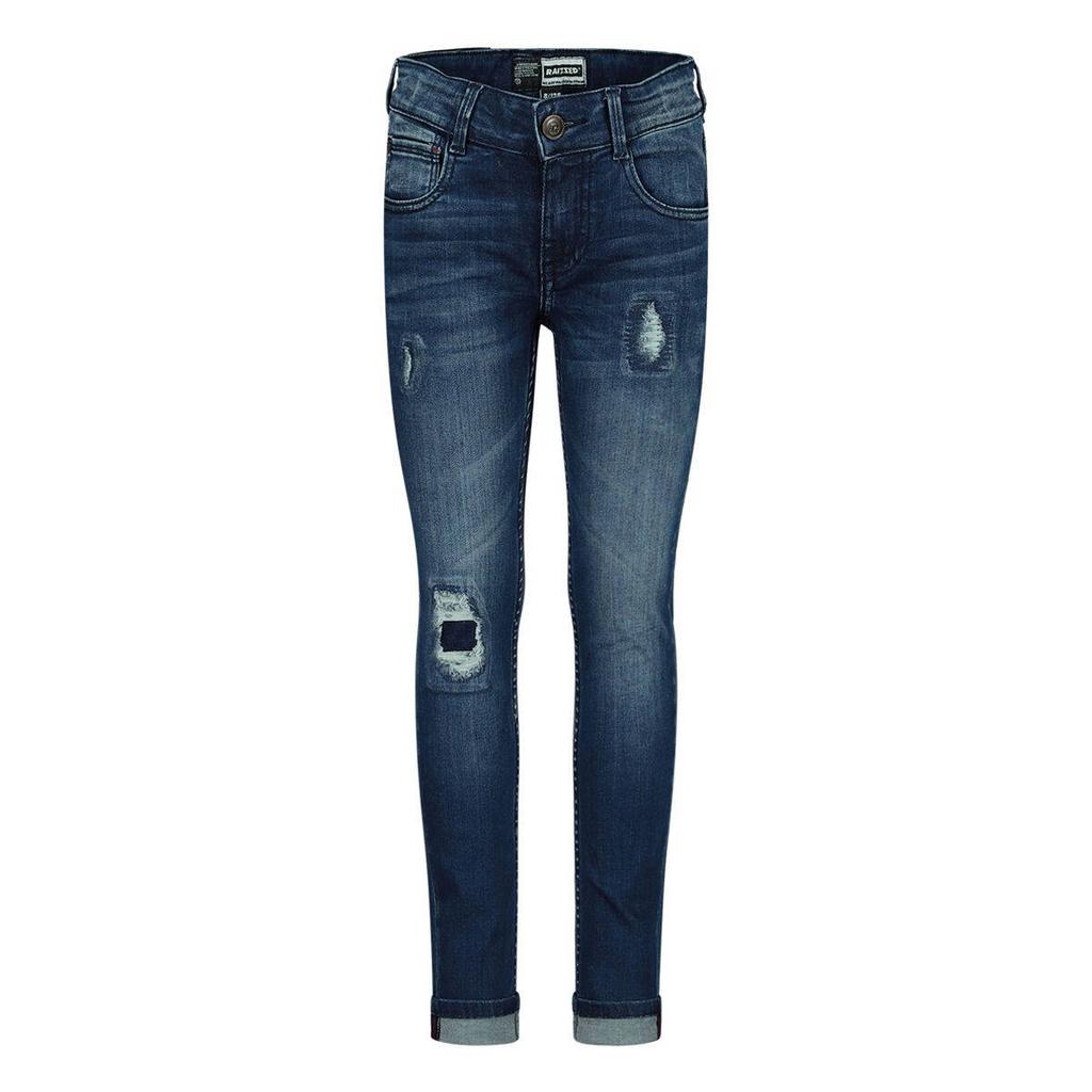 Stonewashed jongens Raizzed skinny jeans van stretchdenim met regular waist, rits- en knoopsluiting en effen