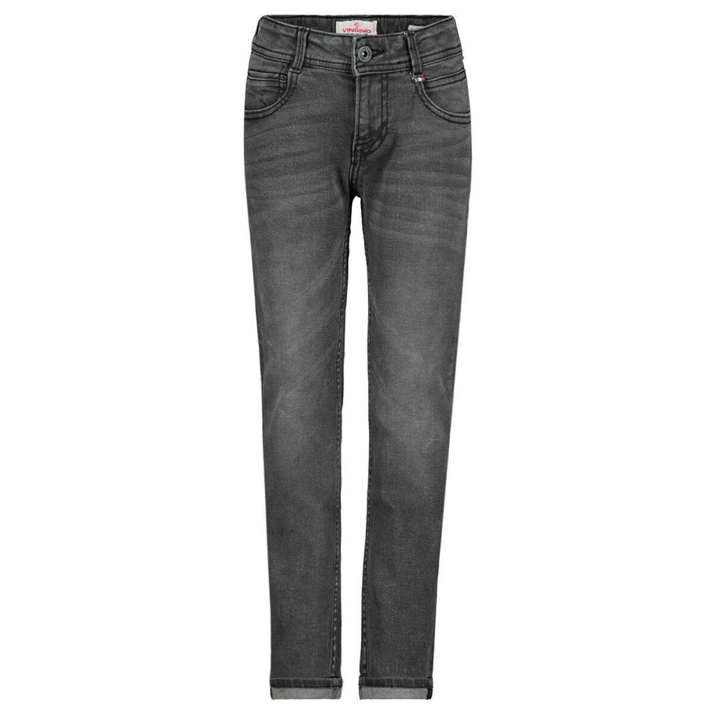 Black denim jongens Vingino slim fit jeans Danny met regular waist