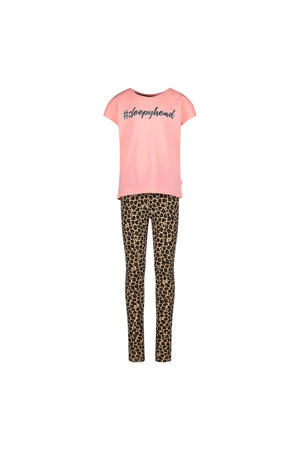 pyjama WIlAH met all over print roze/camel