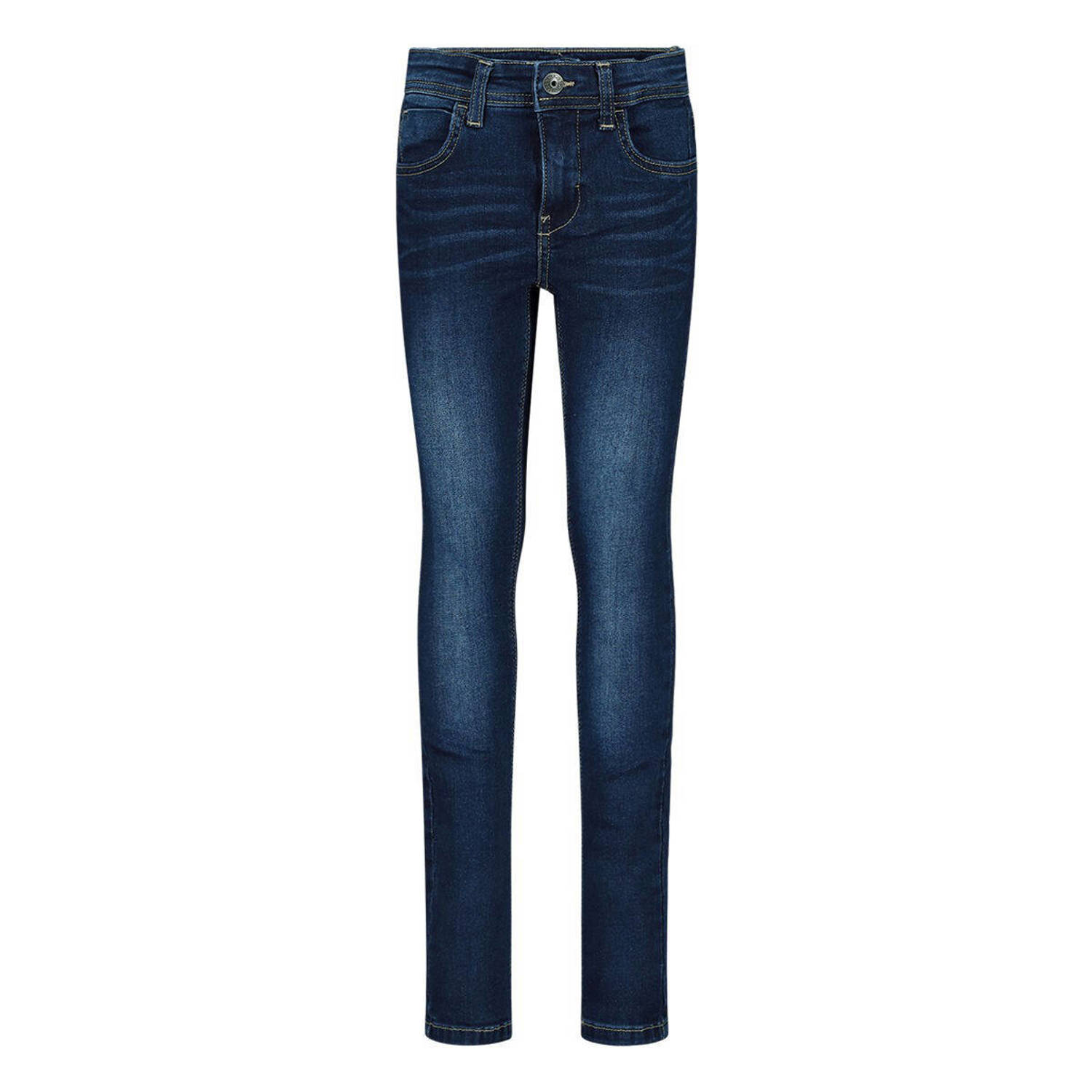 Name it skinny jeans NKMPETE dakr blue denim Blauw Jongens Stretchdenim 80