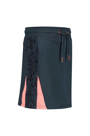 rok donkerblauw/lichtroze