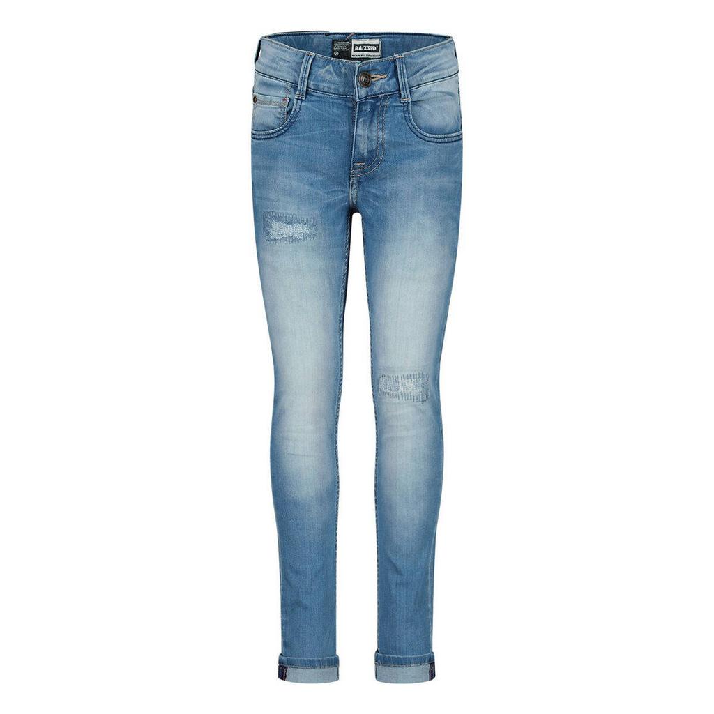 Stonewashed jongens Raizzed skinny jeans van stretchdenim met regular waist, rits- en knoopsluiting en effen