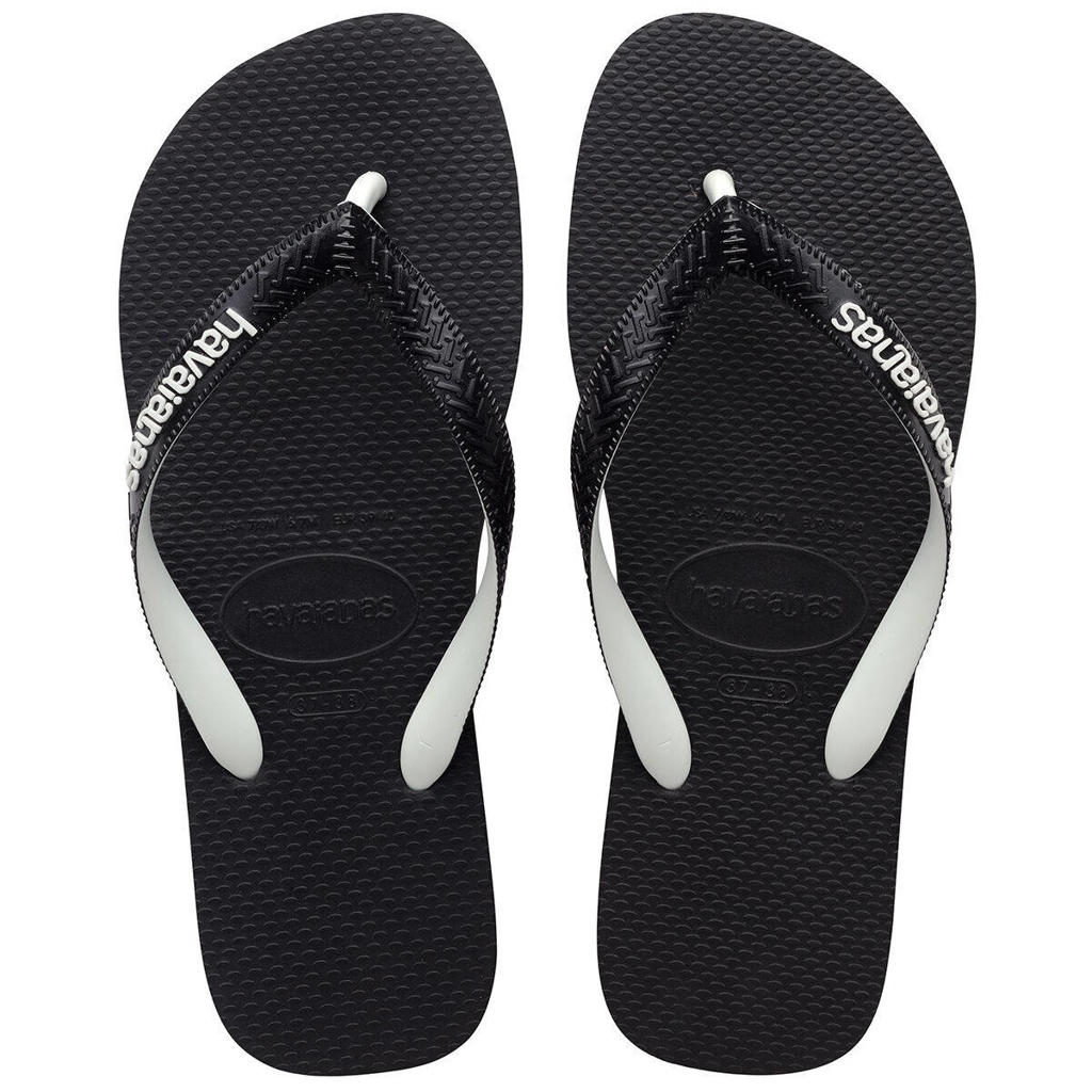 Zwarte meisjes Havaianas Top Mix teenslippers van rubber/voering: rubber