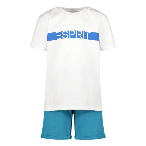ESPRIT T-shirt + short blauw/wit