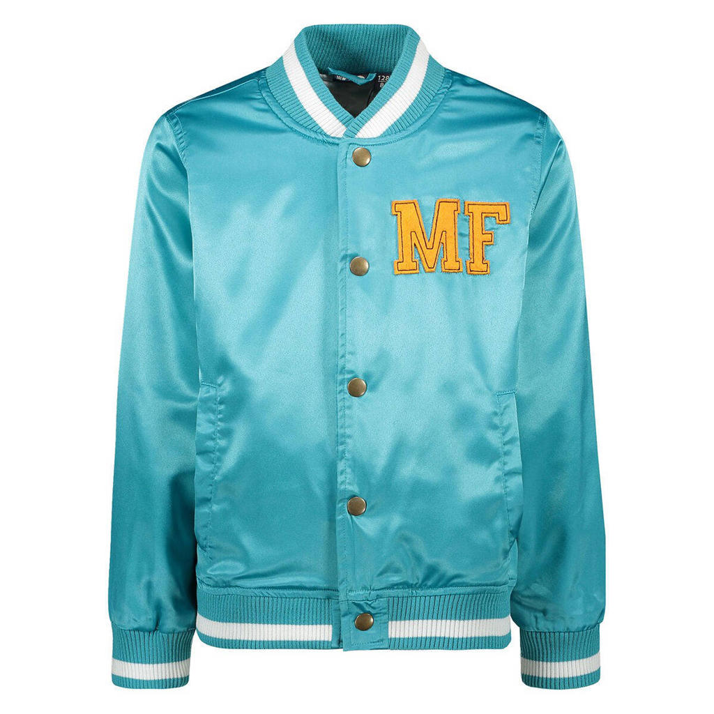Like Flo baseball jacket met patches turquoise wehkamp