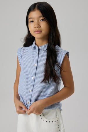 gestreepte blouse NKFFEMMA blauw/wit