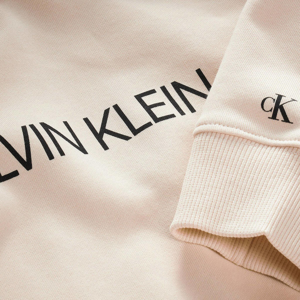 Calvin Klein hoodie met logo bruin | wehkamp