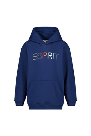 hoodie + longsleeve met logo blauw/donkerblauw